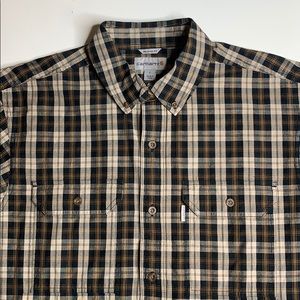 Carhartt button up Long Sleeve plaid shirt
